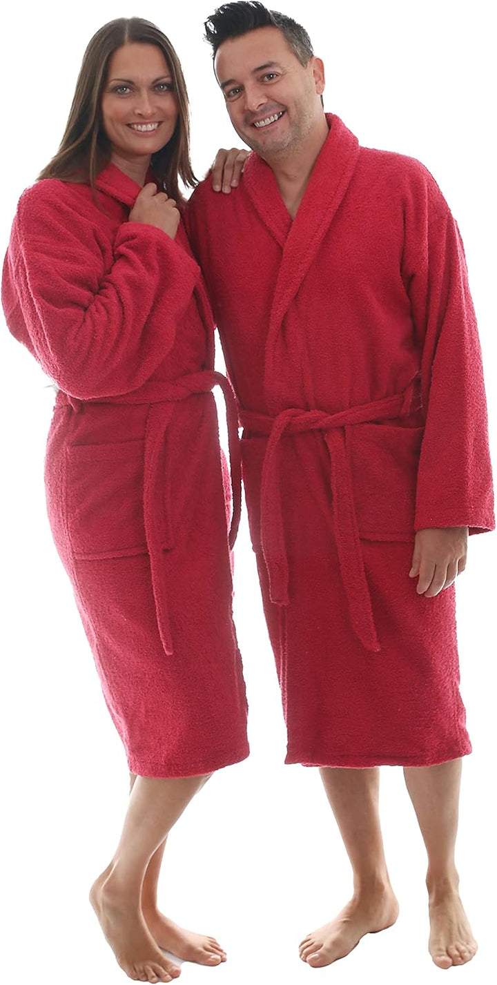 Bademantel für Damen, Herren, Unisex, Frottee 100% Baumwolle 400 gr, Flauschig, Kuschelig, Bunt, Lei