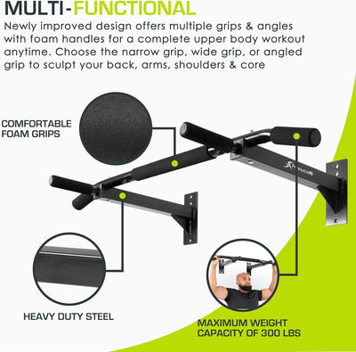 ProsourceFit Doorway Mount, Foldable, Multi-Grip, Multi-Grip Lite and Wall-Mounted Pull Up/Chin-Up B