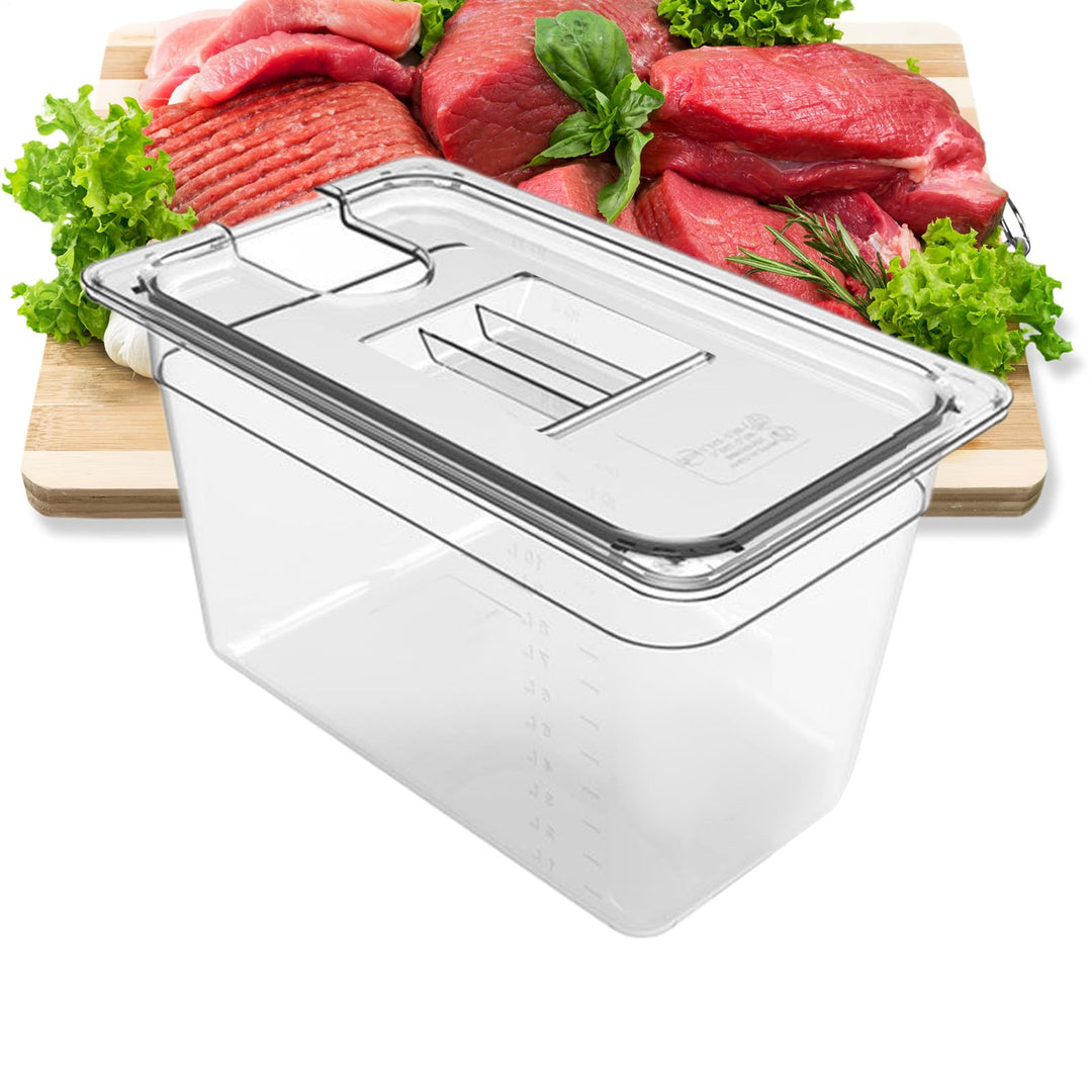 Sous-Vide-Behälter, Tauchkocher, Lebensmittelausrüstung, transparente Box mit luftdichtem Deckel, pr