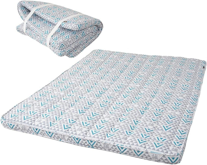 EMOOR Japanische Gepolsterte Futon Matratze Machi 160 x 202 cm Triangle-Grau (Shinsengumi Makoto), U
