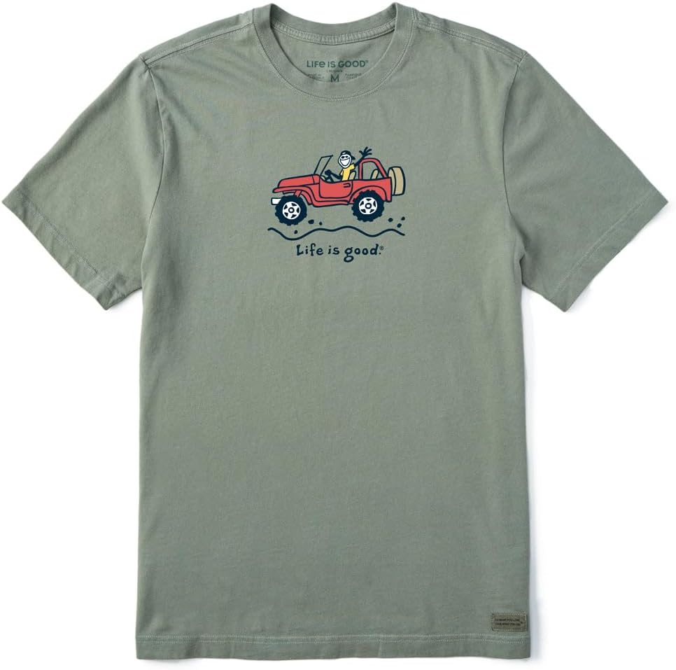 Life Is Good Herren Good Catch Fish Cotton Tee, Short Sleeve Crewneck Graphic T-Shirt, S Offroad Jak