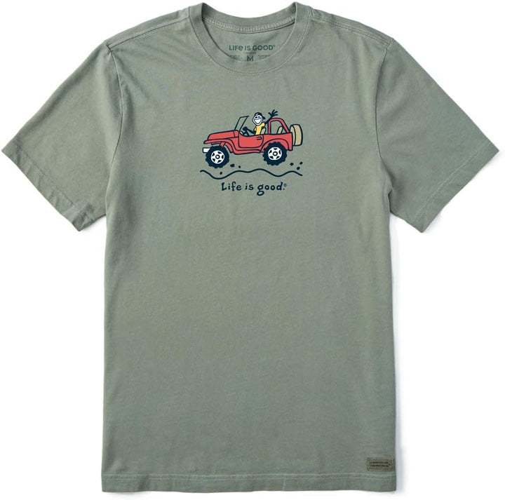 Life Is Good Herren Good Catch Fish Cotton Tee, Short Sleeve Crewneck Graphic T-Shirt, S Offroad Jak