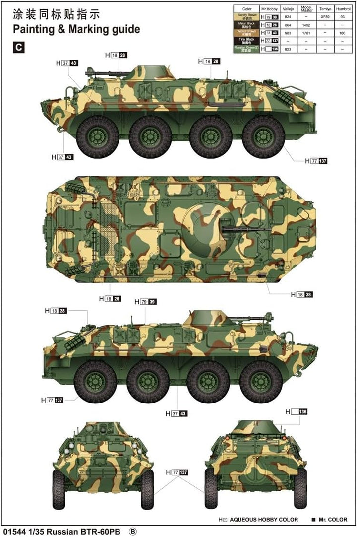 Trumpeter 01544 Modellbausatz BTR-60PB