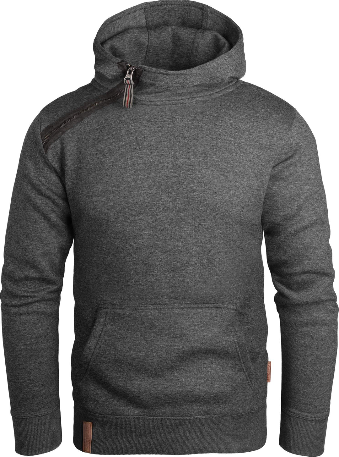 Grin&Bear Kapuzenpullover Herren Hoodie mit schräg Half Zip GEC435 M Anthrazit, M Anthrazit