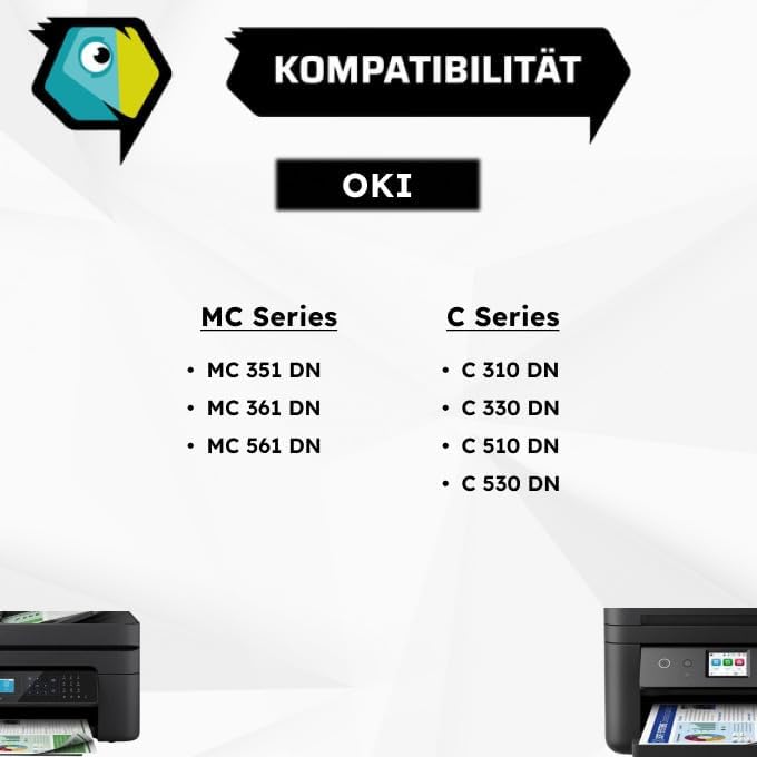 Inkadoo Trommel für OKI 44494202 C 310 C 351 C 530 Series, 20.000 Seiten, Farblos C 310 DN MC 351 DN