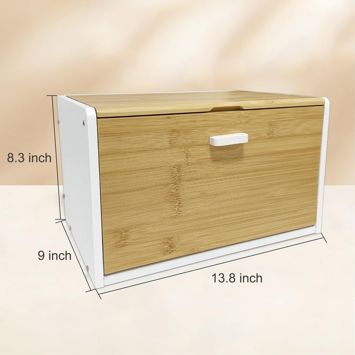 Bamboo Bread Box Bread Basket Storage Box Kitchen Bread Storage Bread Container Keep Fresh Long Time