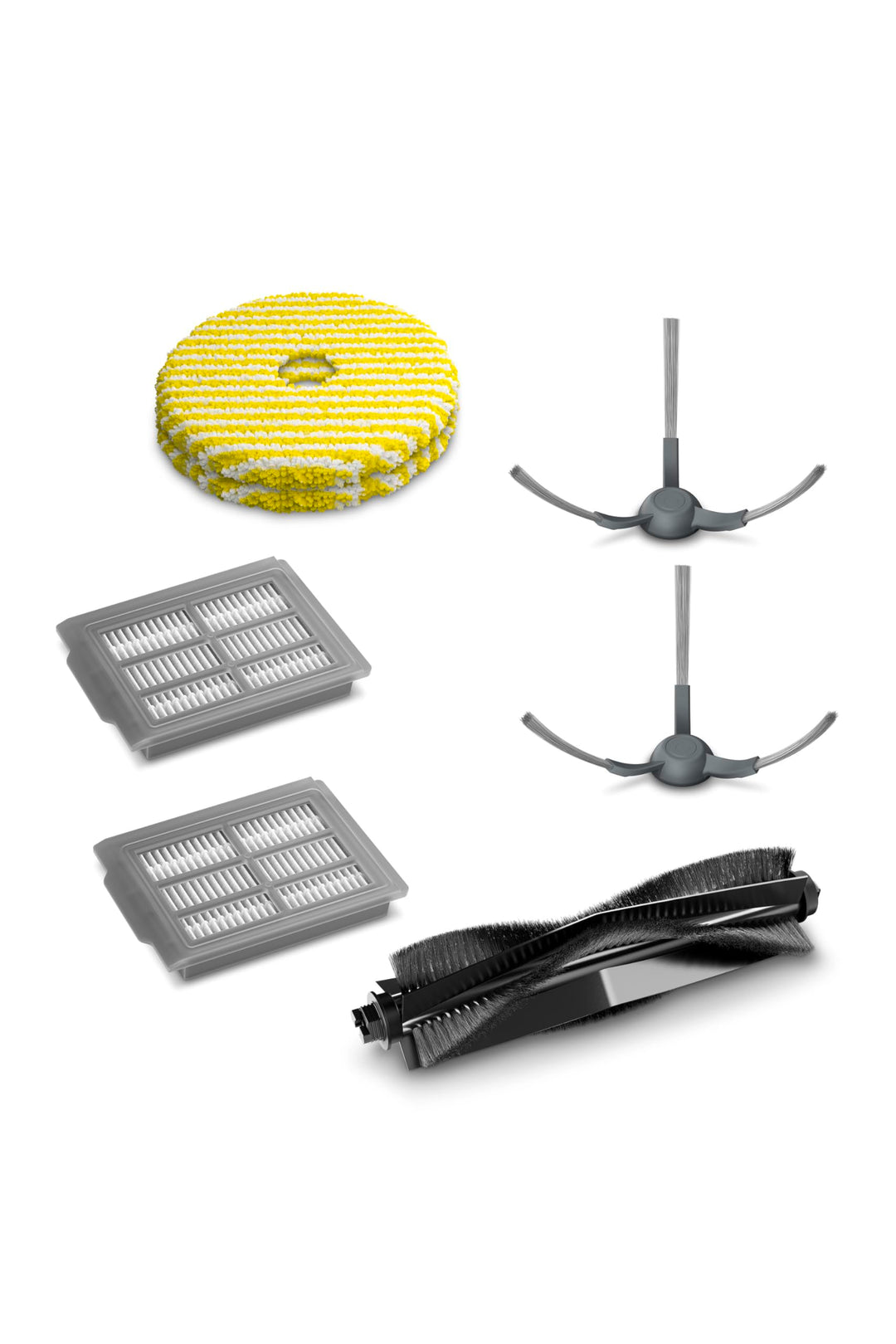 KÄRCHER Zubehör-Set, Zubehör-Set für RVM 4 Comfort Saugwischroboter, enthält 1 Hauptbürste, 2 Wischm