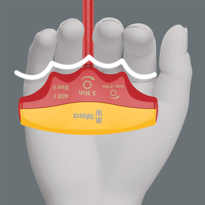 Wera 05004981001 400 i VDE Hex Drehmomentindikator, 5.0 mm, 5.0 Nm, 5.0 mm