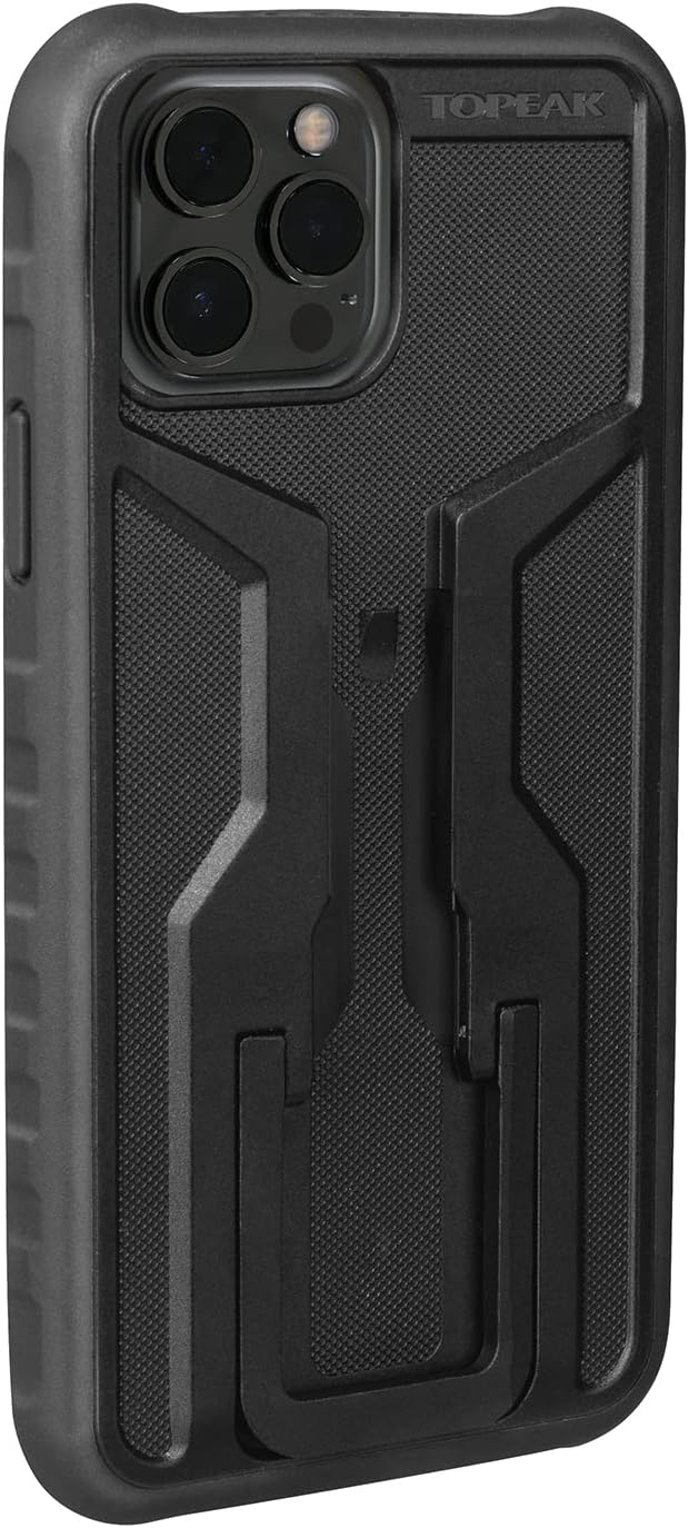 Topeak iPhone-Halterung+Case RideCase für iPhone 12 Pro Max, Black/Gray, mit Halter aus Aluminium un