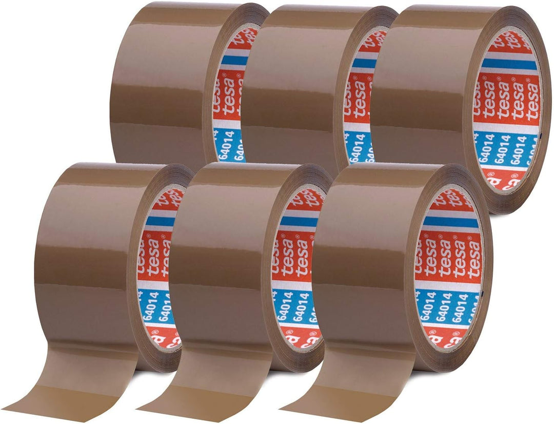 Emerio VE-109959.14 &amp; tesa pack 64014 im 6er Pack - Geräuscharmes Paketklebeband zum Verpacken von P