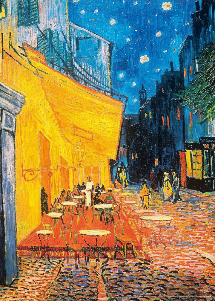 Close Up Premium Puzzle 2000 Teile - Caféterrasse am Abend Puzzle von Van Gogh (68,8 x 96,6 cm)