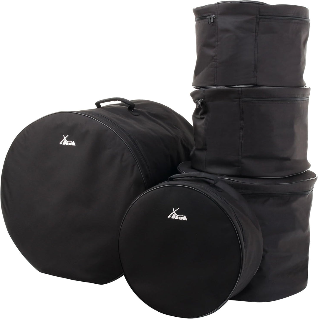 XDrum Classic Drumbag Set, Schlagzeugtaschen in Standard Grössen: 22",16",13",12" und 14,5" (wassera