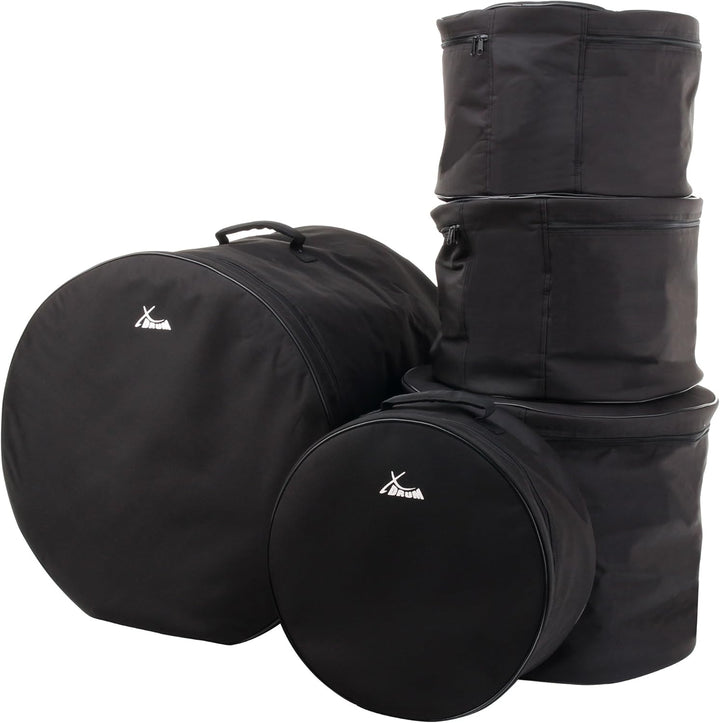 XDrum Classic Drumbag Set, Schlagzeugtaschen in Standard Grössen: 22",16",13",12" und 14,5" (wassera