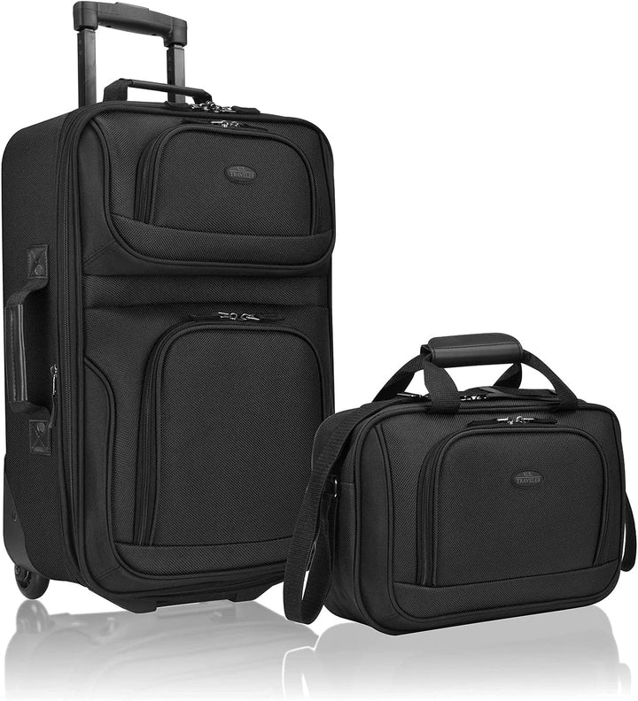 Rio Rugged Fabric Erweiterbares Handgepäck-Set 2 Wheel Schwarz, 2 Wheel Schwarz