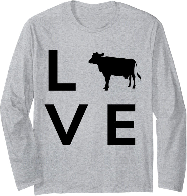 Kuh Landwirt Bauer Kühe Rinder Milchbauer Landwirtschaft Langarmshirt