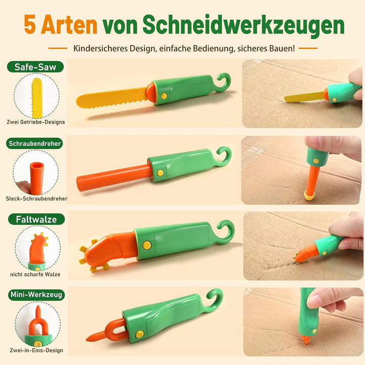 Karton Bastelset, Kartonwerkzeug für Kinder, STEM Konstruktionsspielzeug