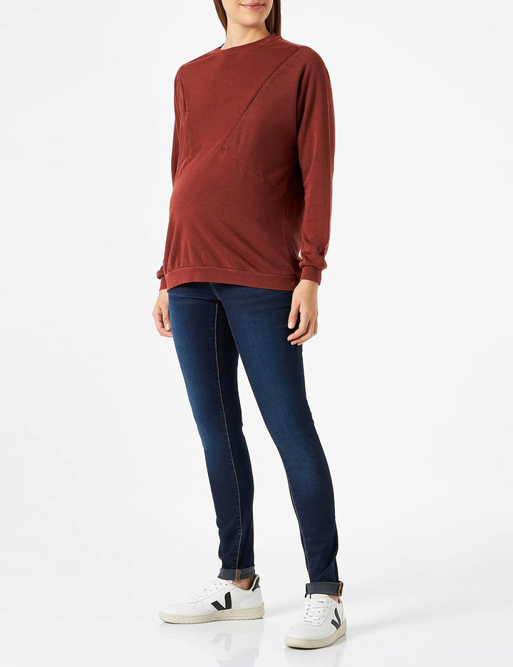 Noppies Damen Pullover Ponca Nursing Long Sleeve 34 Henna - P635, 34 Henna - P635