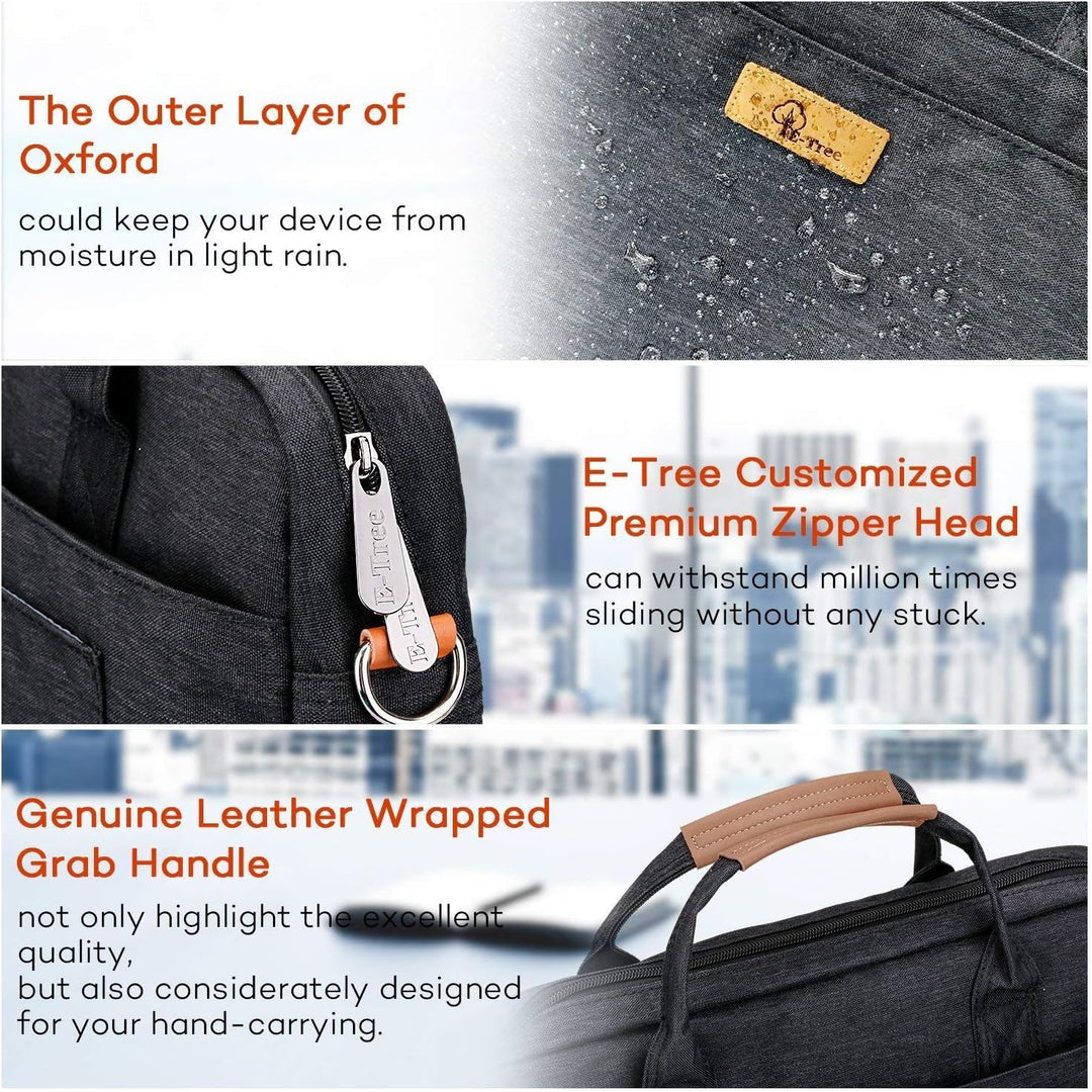 E-Tree Laptop Sleeve Handbag Shockproof Laptop Shoulder Bag Messenger Computer Carrying Case Briefca