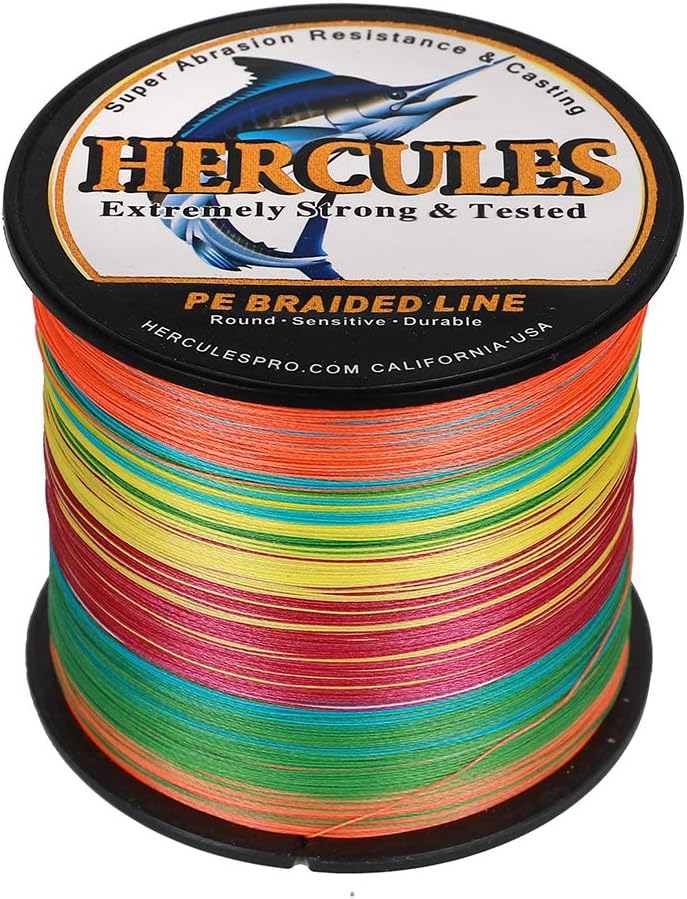 HERCULES Super Cast 100m - 2000m Yards Geflochtene Angelschnur 10lb - 300lb Test für Salzwasser Süss