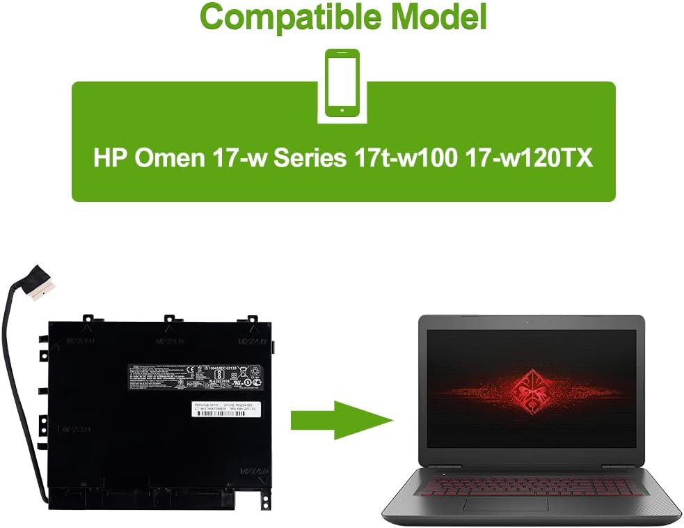 SwarKing Ersatz Akku Kompatibel mit PF06XL HP Omen 17-w Series 17t-w100 17-w120TX HSTNN-DB7M 853294-