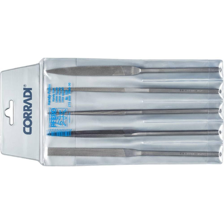 CORRADI-Handy-Feilen-Set, 5-teilig, Schweizer Hieb 00, 215mm, 19503201 – Für die sehr grobe Präzisio