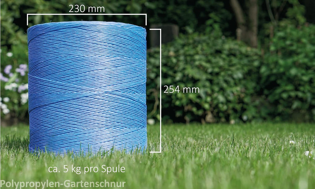 2X Allzweckschnur Schnur Bindfaden Garn PP Gartenschnur | Länge 2X 3000 m | Durchmesser 2-3mm | Bind