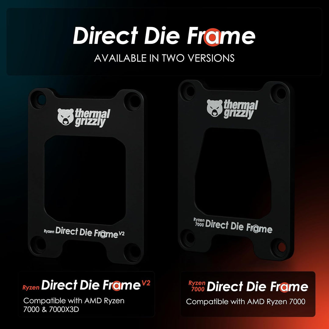Thermal Grizzly Ryzen 7000 Direct Die Frame - Optimierter CPU-Befestigungsrahmen für maximale Kühlle