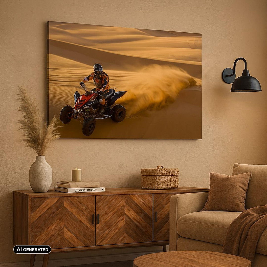 Bilder auf Leinwand 100x70cm Leinwandbild Safari Rallye Wettkämpfe Sport Gross Wanddeko Bild Schlafz