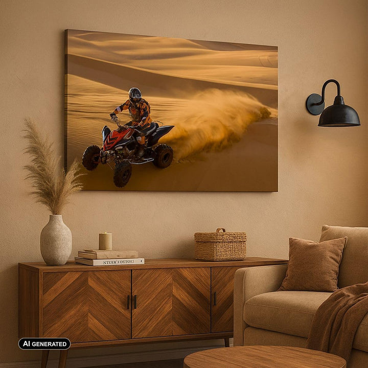 Bilder auf Leinwand 100x70cm Leinwandbild Safari Rallye Wettkämpfe Sport Gross Wanddeko Bild Schlafz