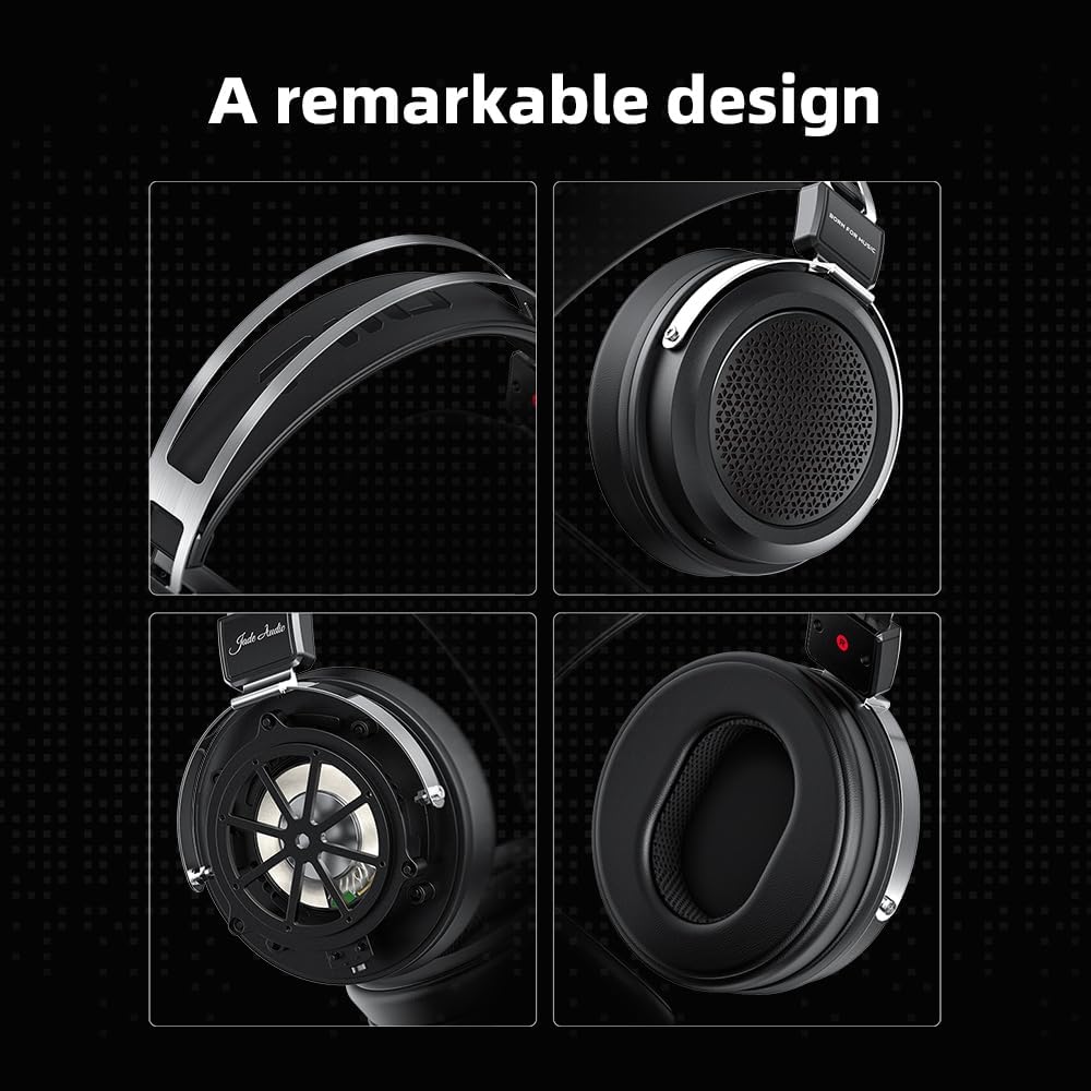 FiiO JadeAudio JT1 Professionelle Studio-Kopfhörer für Aufnahmen, Gaming-Headset mit Mikrofon, 50 mm