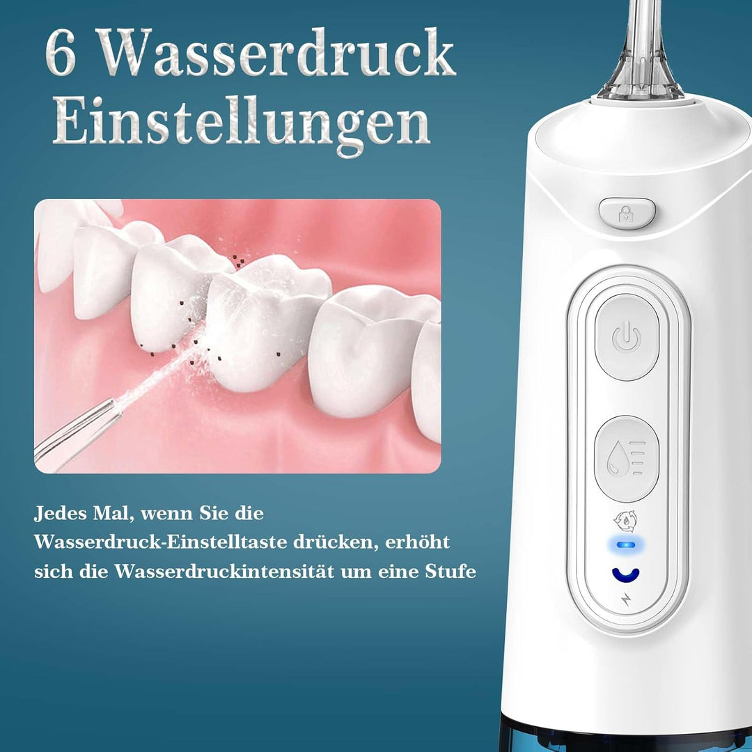 SURFOU Munddusche Kabellos Water Flosser for Teeth, Elektrische Zahnzwischenraumreiniger Oral Irriga