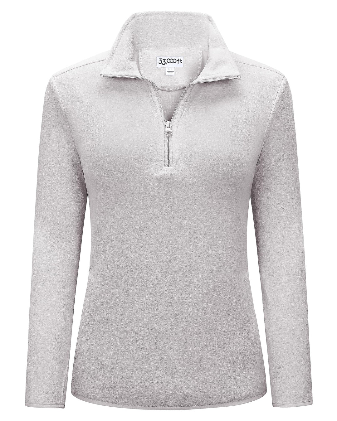 33,000ft Damen Fleece Pullover mit Halbreissverschluss Stehkragen Fleecepullover Sweatjacke Winter W