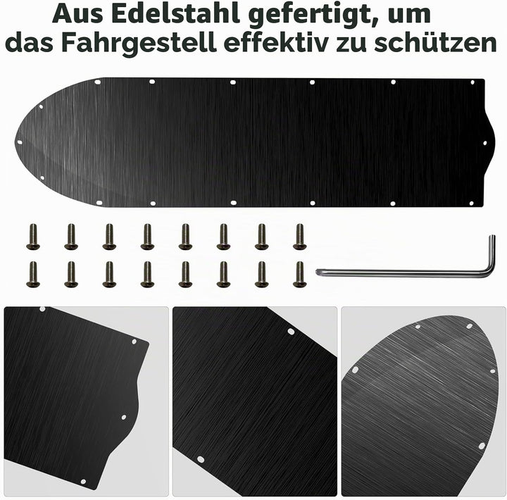 Scooter Bottom Plate, kompatibel mit Ninebot Max G2 G65, Untere Batterieabdeckung aus rostfreiem Sta