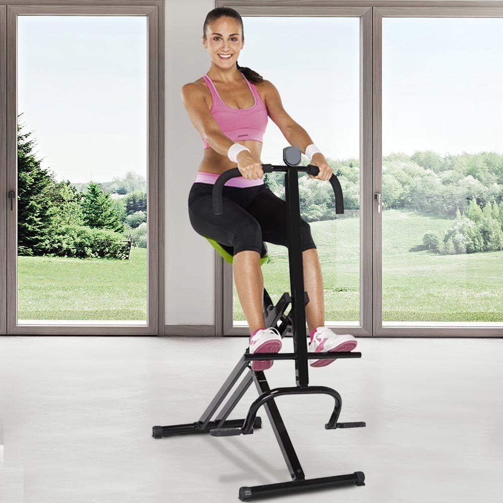 BAKAJI Total Body Training Fitness Cardio, Bauchmuskeltraining, Crunch, Beine, mit gepolstertem Sitz