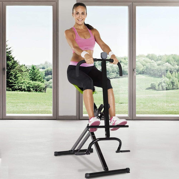 BAKAJI Total Body Training Fitness Cardio, Bauchmuskeltraining, Crunch, Beine, mit gepolstertem Sitz