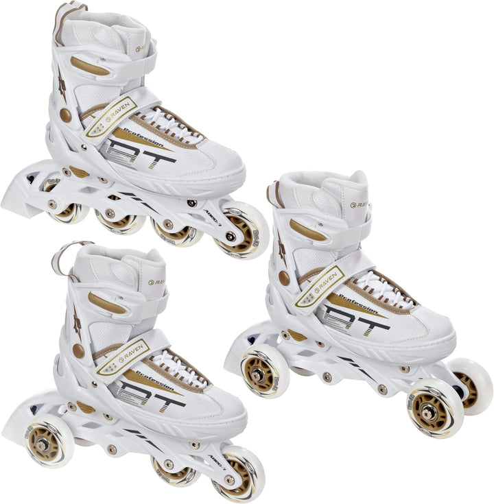 RAVEN Profession 3in1 Inlineskates Triskates Rollschuhe Inliner für Kinder und Erwachsene verstellba