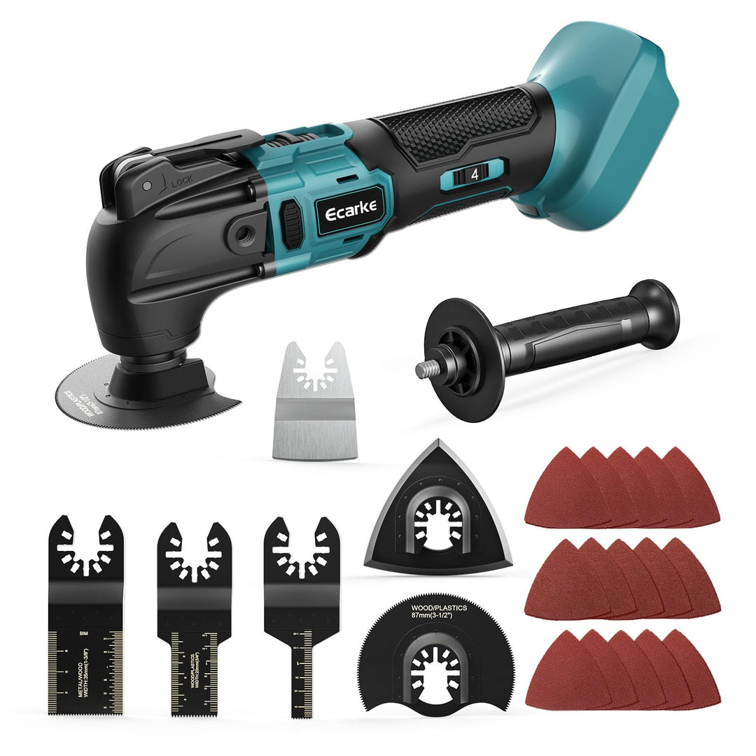 Ecarke Akku-Multifunktionswerkzeug für Makita Akku 18V Li-Ion,Multitool 6 Einstellbare Geschwindigke