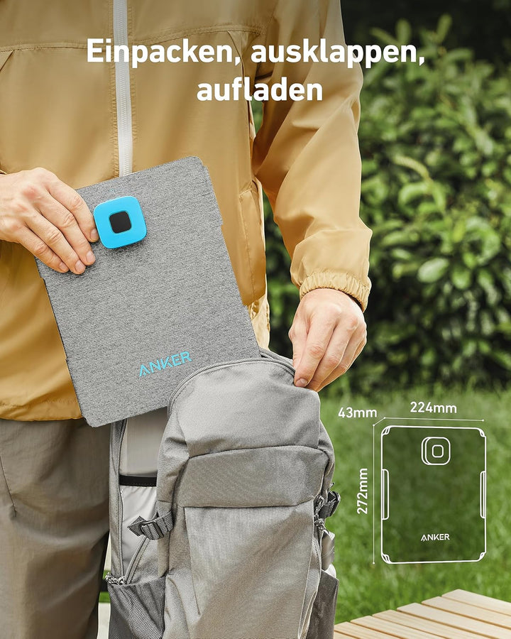 Anker SOLIX PS30 Faltbares Solarpanel 30W, tragbares Outdoor Solarladegerät, IP65 Wasserdicht, Schne
