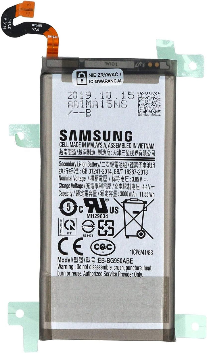 Original Akku für Samsung Galaxy S8 G950 Original OEM - 3000 mAh Lithium-Ionen-Batterie - Fabrikneu
