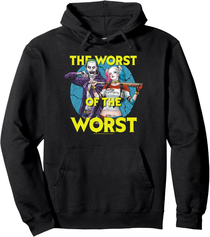 Suicide Squad Harley & Joker Worst Pair Pullover Hoodie