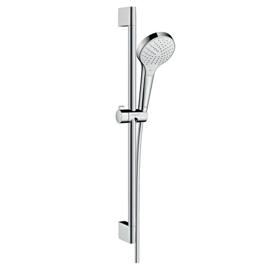 hansgrohe Croma Select S Duschset 0,65m, 3 Strahlarten, Weiss/Chrom Weiss/Chrom 0,65m Set 3 Strahlar