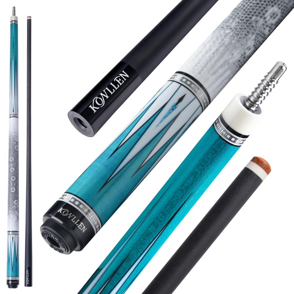 KONLLEN Billardqueue aus Carbonfaser, 147cm, professionelles Billardqueue für Erwachsene, Vollcarbon