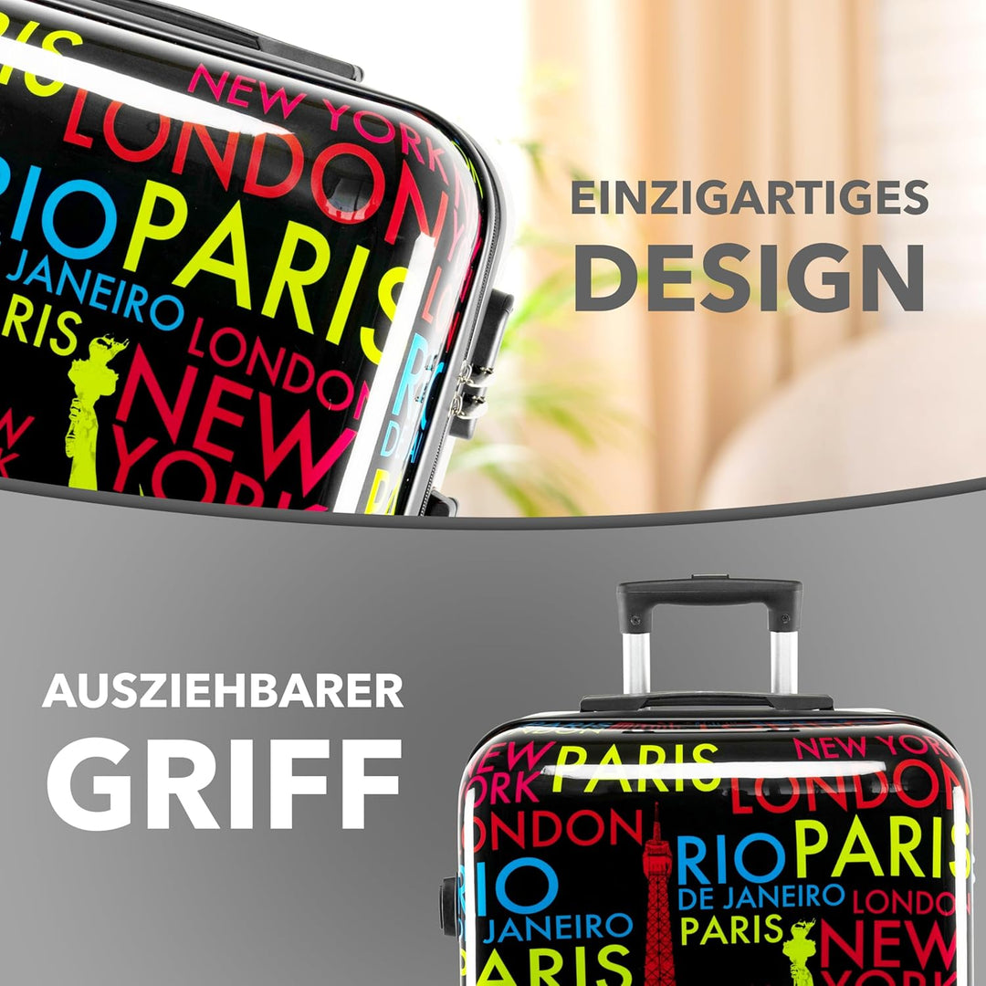 Xonic Reisekoffer – Koffer gross mit Rollen als Hartschalenkoffer – Trolley in Grösse M L XL oder im
