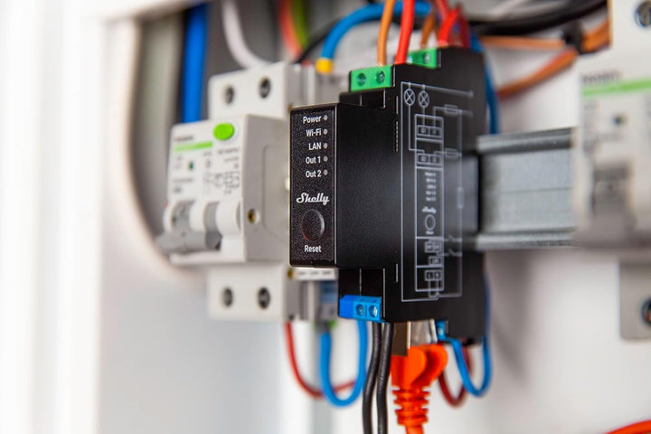 Shelly Shelly Pro 2PM - Smart Relay Wifi LAN Bluetooth 2 Kanal, DIN Bar, Professional