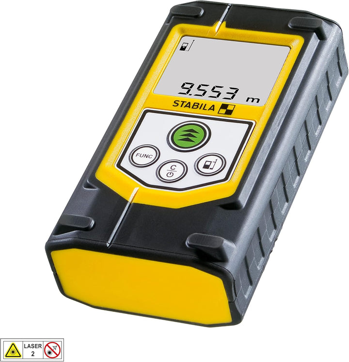 STABILA Laser-Entfernungsmesser LD 320, max. Messbereich 60 m, 8 Messfunktionen (u. a. Fläche, Volum