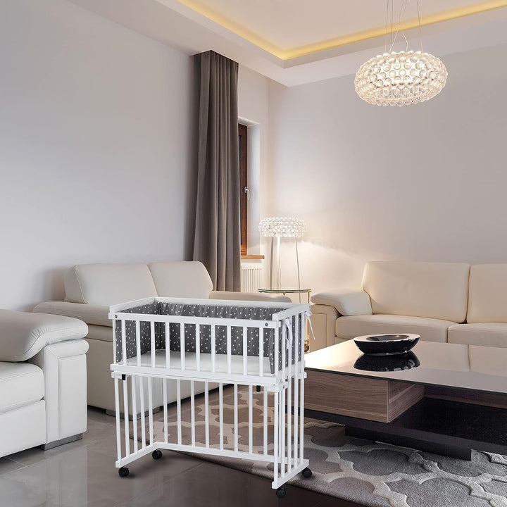 Dreamgood Beistellbett Stubenwagenverschluss weiss