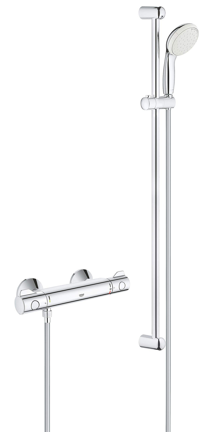 Grohe Grohtherm 800 | Brause- und Duschsystem - Thermostat -Brausebatterie | Inklusive Brausegarnitu