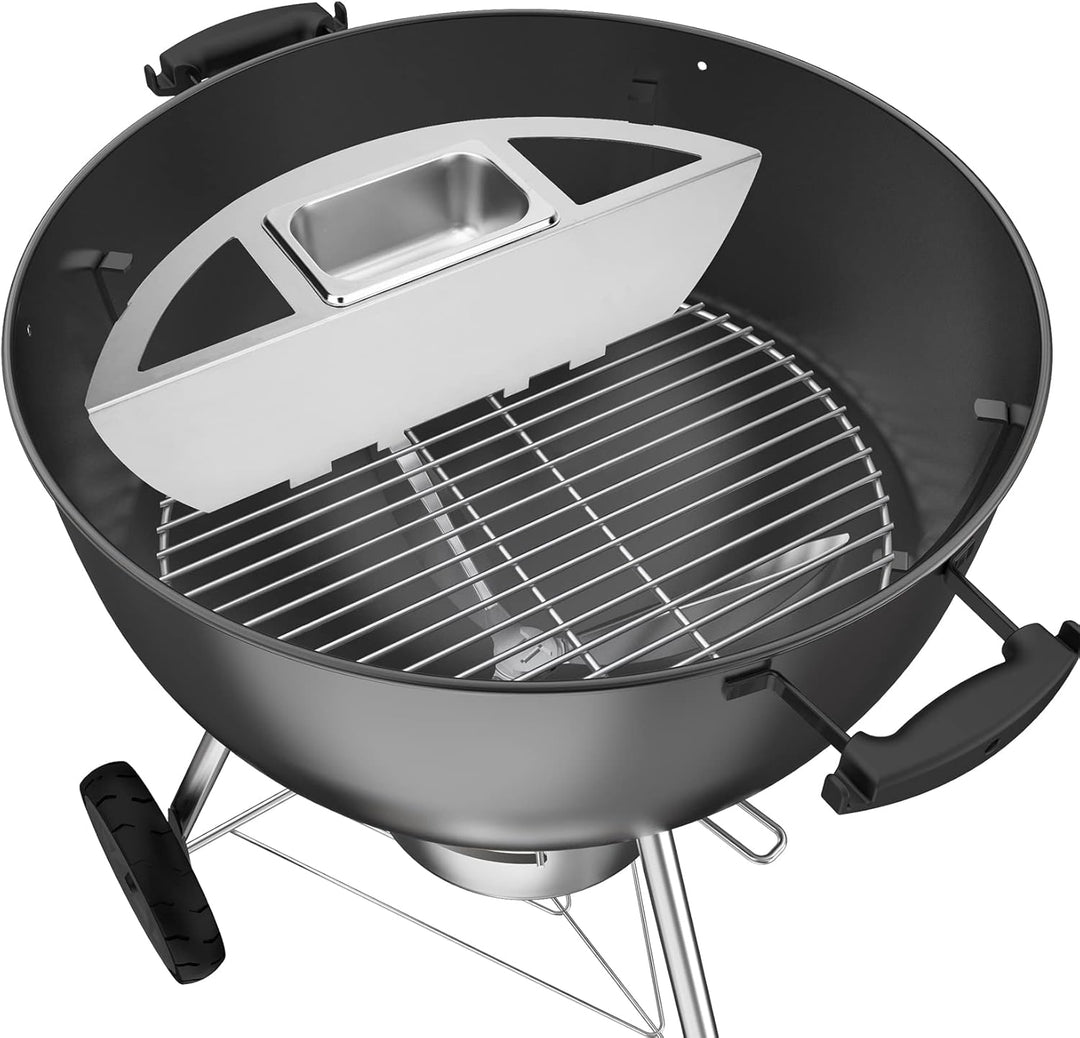 onlyfire Kugelsmoker für Weber 57cm Kugelgrills, Räucherbox,Räuchern Edelstahl mit Wasserschale, Smo