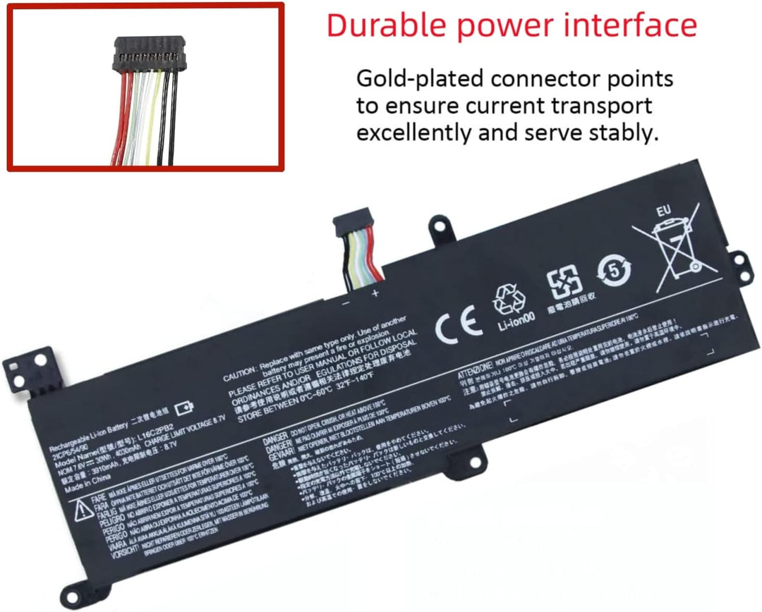 PUGASR L16C2PB2 Laptop Akku Kompatibel mit Lenovo IdeaPad 320-14AST 320-14IAP 320-14IKB 320-15ABR 32
