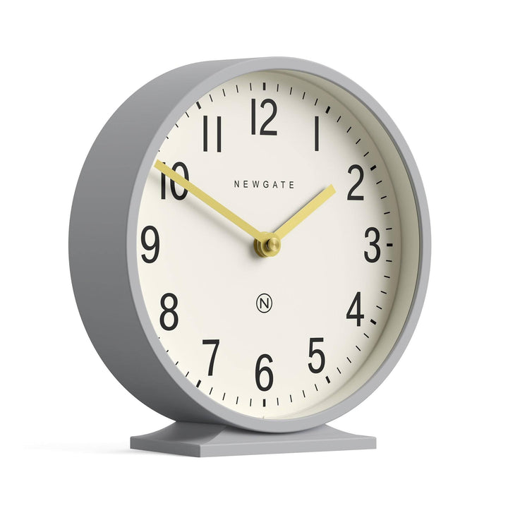 NEWGATE® Q Kaminsims Uhr | Moderne Klassische runde kaminuhr | Uhrwerk grau | Zeitgenössischer Stil